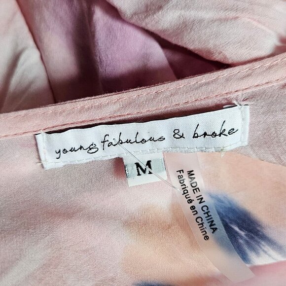 Young  Fabulous and Broke Tie Dye Butterfly Sleeve Summer Top M - Picture 7 of 7